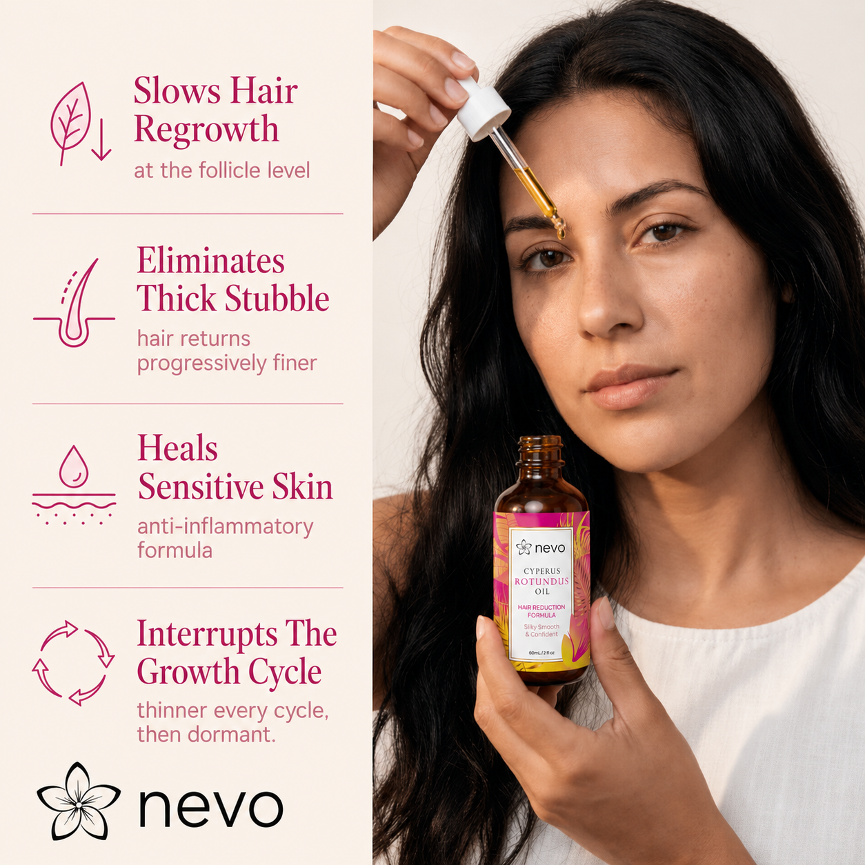 Cyperus Rotundus Oil for Natural Hair Reduction