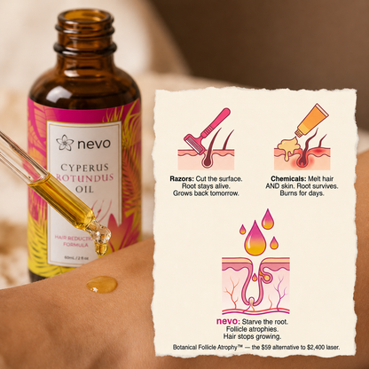 Cyperus Rotundus Oil for Natural Hair Reduction