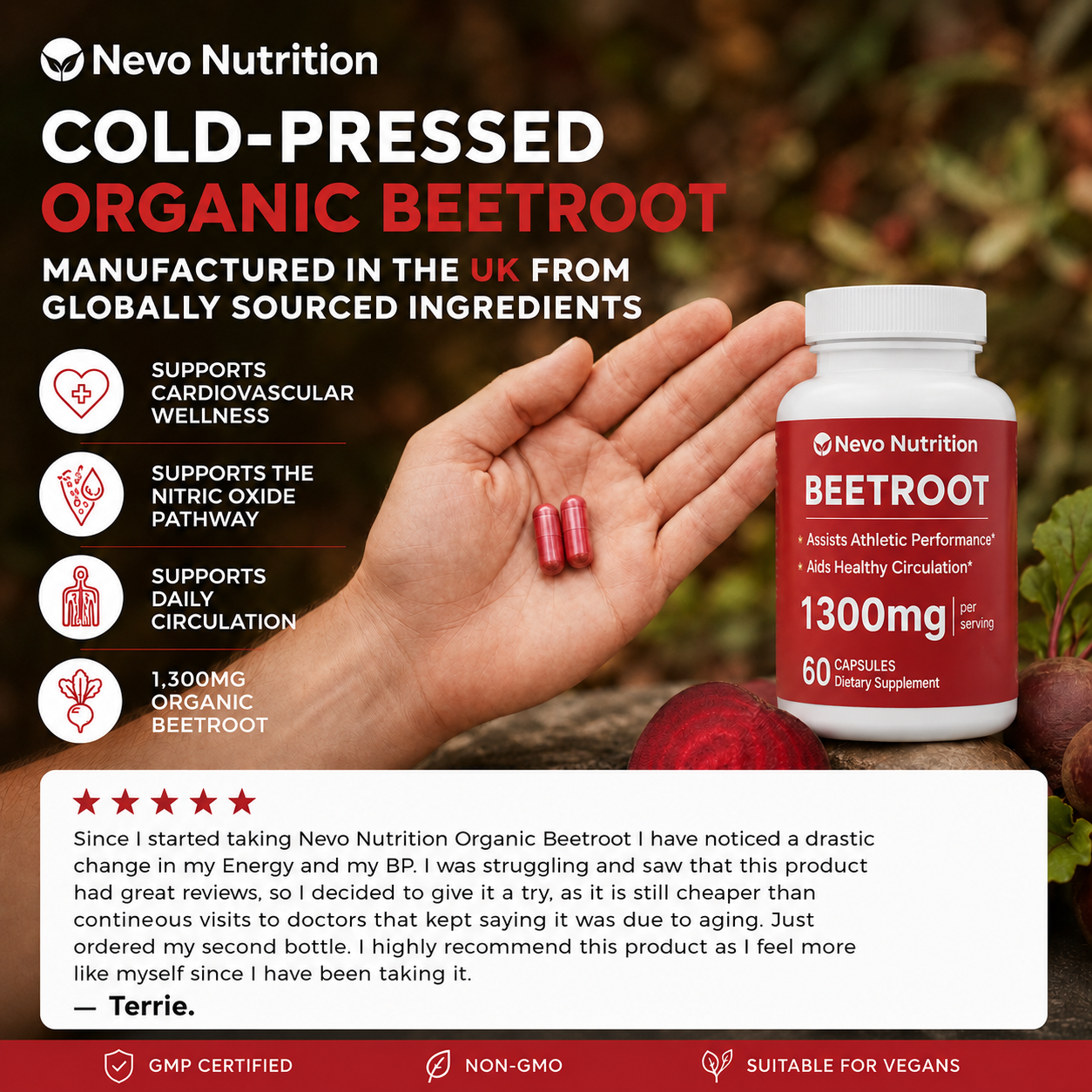 Premium Beetroot Capsules To Support Natural Energy & Vitality